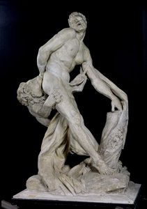 Milo de Croton atacado por um leão (gesso) (veja também 91045)
